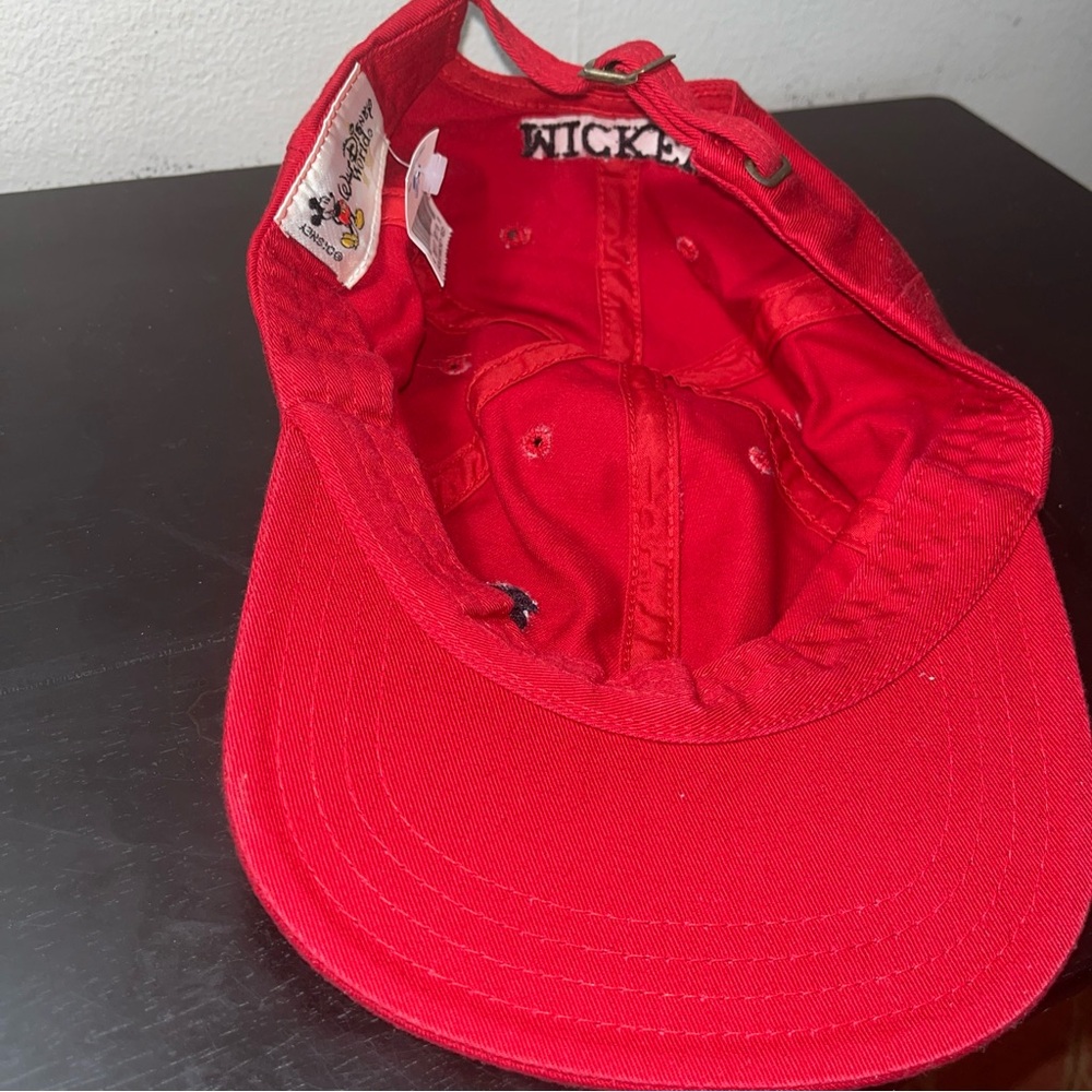 Disney Hat Cap Solid Red Adjustable With Embroide… - image 8